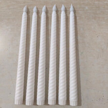 Paquete de 6 velas cónicas espirales sin llama blancas