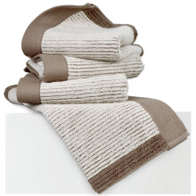 Set de prosoape de mână Jacquard de 4, maro deschis, 71x35 cm