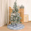 Saia para árvore de Natal em pele sintética azul, 122 cm (48 polegadas) 1