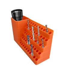 Oransje CNC-boreholder med koppholder