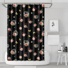 Sprchový závěs Pioneer Flower s květinovým vzorem 72x72 palců s 12"