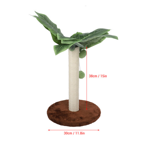 Sturdy Sisal Cat Scratching Post with 3 Balls, 38x30cm 1