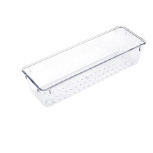 Organisateur de maquillage polyvalent Ă tiroir en plastique transparent MOQIN avec 4 compartiments