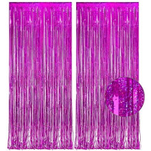 Magenta folioon hapsutettu verho tausta, 2 kpl