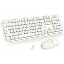 Conjunto de teclado e mouse sem fio – Tamanho normal, 2,4 GHz