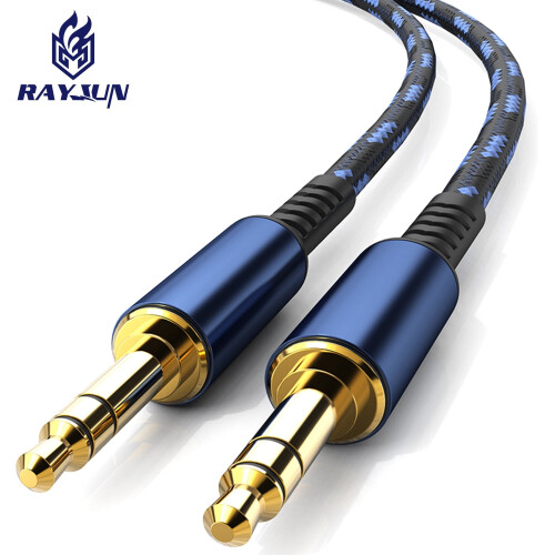 3,5 mm AUX-kabel, verguld, 1 meter