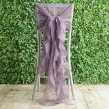 BalsaCircle Chiffon Stoelhoezen – 10 stuks, effen + gekruld