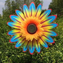 Sonnenblumen-Windmühlen-Gartendekoration (1 Stück)