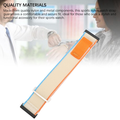 Adjustable White Nylon Watch Strap for HR Baro 7 9 D5i, 24mm 2