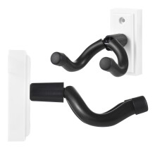 Supporto per chitarra in metallo solido con imbottitura in silicone – Nero, 98g