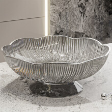 Plateaux à fruits gris avec fond égouttoir amovible, plateaux de service en plastique pour amuse-gueules, bonbons et desserts, pour la cuisine, les