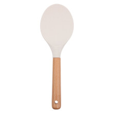 Colher de arroz de madeira e silicone