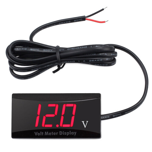 Digital voltmeter 12V DC 8–16V Blå LCD Mini