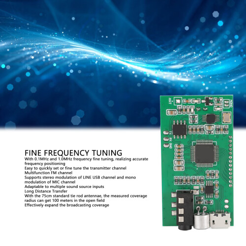 High Sensitivity FM Wireless Transmitter Module 87-108MHz for Radio Broadcasting 2