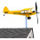 3D-Kinetik-Windspinner in Flugzeugform, J3-Stil, Metall, 1-teilig 1