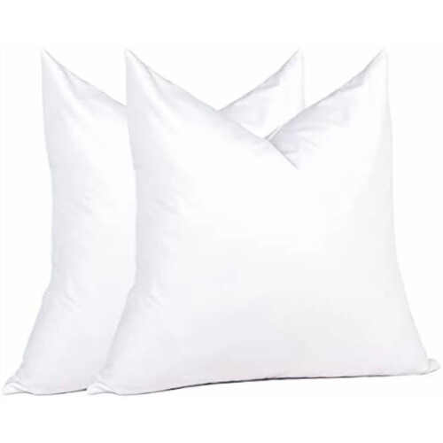 Enchimento para almofada Euro, 66x66cm, branco, pacote com 2 unidades.