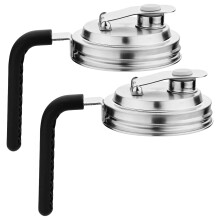 Couvercles verseurs en acier inoxydable pour bocaux Mason (lot de 2)