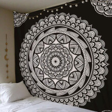 Indian Hippie Bohemian Psychedelic Peacock Mandala Wall Hanging Bedding Tapestry