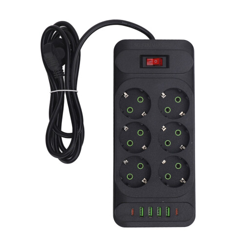 F33U 2500W multiprise, 23,7  10,5  3,6 cm, Noir 2