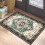 Washable Boho Vintage Area Rug 2x3 ft Non-Slip Rubber Back 1