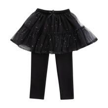 Mikilon meisjeslegging met rokje, kanten ruches, tutu-rokje, broekje zonder voetjes, legging voor kinderen van 1-10 jaar.