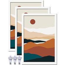 Set de 3 rame foto negre de 28x35 cm