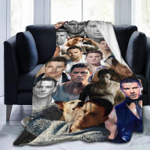 Soft Wool Fleece Throw Blanket – Cozy Plush Blanket for Sofa, Office, Car, Camping, Yoga, Travel & Home Decor – Compatible with Channing Tatum