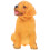 Figura decorativa de perro de plástico naranja 1
