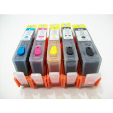 5 cartuchos de tinta recargables compatibles con PhotoSmart 564 y 564XL