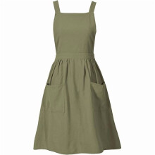Schürzenkleid aus Baumwollleinen mit Taschen