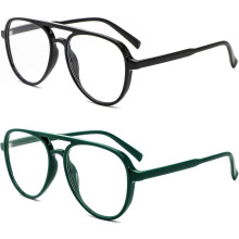 Retro-Aviator-Lesebrille mit Blaulichtfilter, 1 Paar