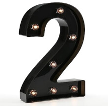 LED svart alfabetskilt med nummer, 12 tommer