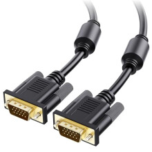 Cabo VGA macho para macho com núcleos de ferrite