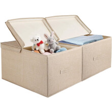 Contenitori extra large per riporre cotone e lino: 20x16x12 pollici (confezione da 2)