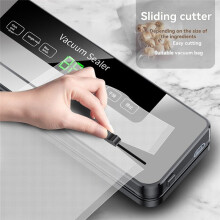 Scelleuse Sous Vide Automatique pour Aliments, Coupe-Aliments Intégré, Mode Humide et Sec, Conservation des Aliments, Cuisine à Domicile, Prise UE