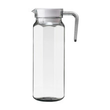 Jarra de plástico transparente de 1,1 litro (37 oz), livre de BPA, própria para alimentos.