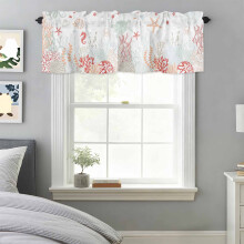Gradient Coral Turtle Conch Valance 42x18 in
