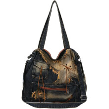 Džínsové tašky Tote pre ženy, pánska crossbody taška cez rameno, ležérna kabelka, retro veľká kabelka