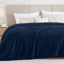 Teljes méretű sötétkék polár takaró, 300 g/m², 233 x 237 cm