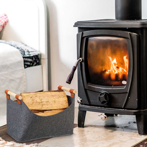 Filztasche mit Holzgriffen 1
