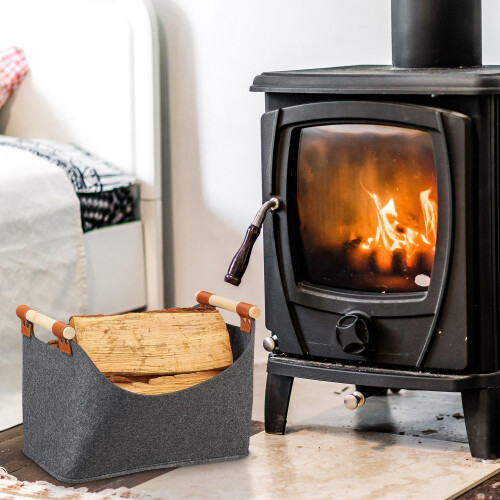Filztasche mit Holzgriffen 2