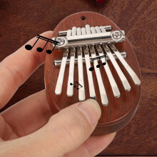 Mini duimpiano, kalimba met 8 toetsen en touw, muziekinstrument