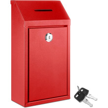 Boîte à dons en métal avec serrure, boîte aux lettres murale, urne pour bulletins de vote, pour la maison, le bureau ou une porte extérieure