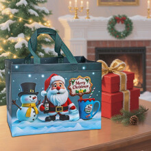 Durable Non-Woven Christmas Gift Bags for Festive Present Wrapping Sturdy Reusable Design Fits Various Sizes