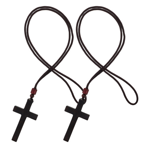 10Pièces Décorations Croix Bois Multicolores Pour Rétro 1
