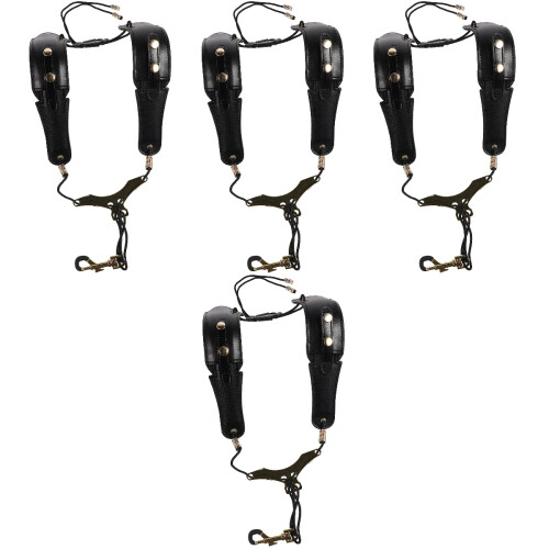 4Pcs Adjustable Black Saxophone Strap Padded Shoulder Neck Harness 2