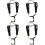 4Pcs Adjustable Black Saxophone Strap Padded Shoulder Neck Harness 5
