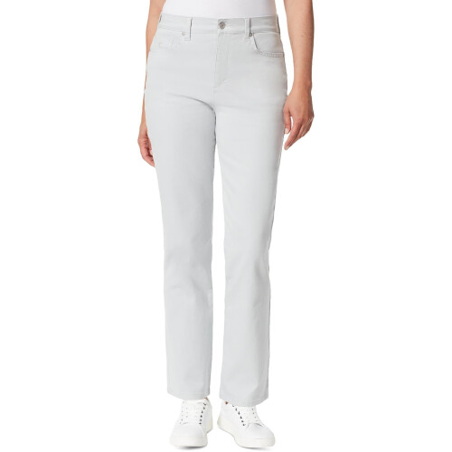 Calça jeans reta Amanda de cintura alta para mulheres e tamanhos plus size, comprimento regular de 30 polegadas (76 cm), comprimento da perna curto