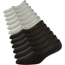 Lot de 6 chaussettes invisibles pour homme, coupe basse, fines et décontractées, antidérapantes, style bateau.