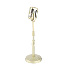 Régi vágású mikrofonállvány, fotóstúdió használatra, állítható magasság, 11,5 cm-es talp, tartós